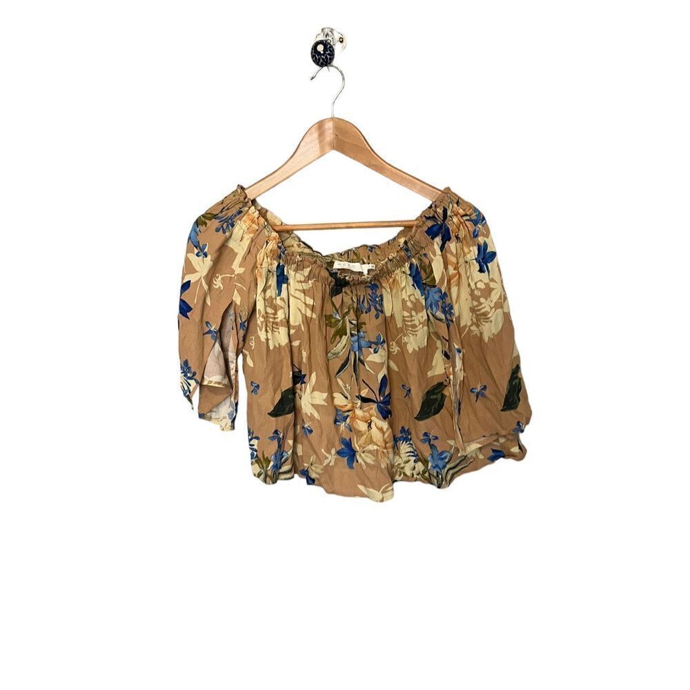 ASTR The Label Annabelle Paradise Floral Off the Shoulder Top